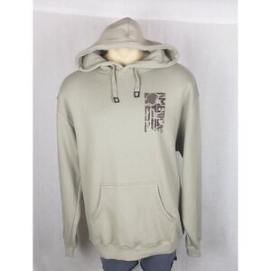 Howitzer Patriot World L Tan Sand Camo American Flag Hoodie Love It Or Leave It